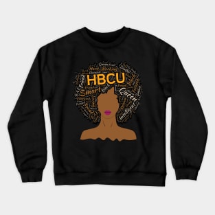 HBCU Words in Afro Queen Crewneck Sweatshirt